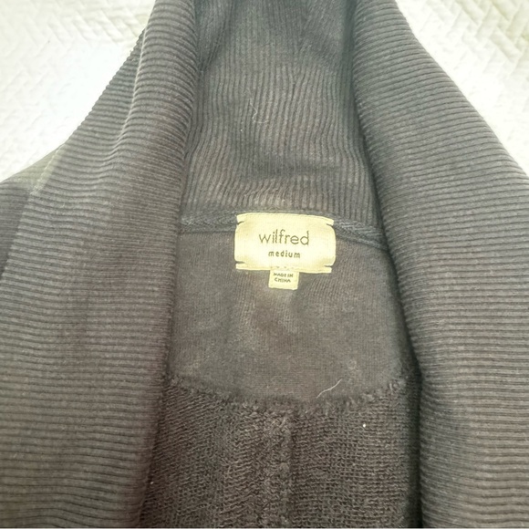 Aritzia Wilfred Diderot Open Front Cocoon Cardigan Sweater Black Size M - Picture 11 of 12